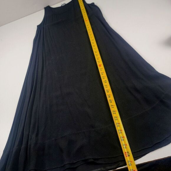 Eileen Fisher Black Maxi Dress Boho Bohemian Womens size Large - Picture 2 of 9